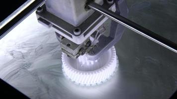 3D printer in process printing an object. video