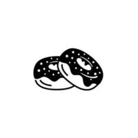 Donut simple flat icon vector illustration