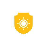 Uv protection shield icon vector