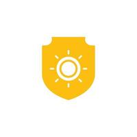 Uv protection shield icon vector