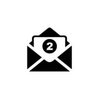 Email simple flat icon vector illustration. Email notification icon