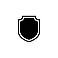 Shield simple flat icon vector illustration