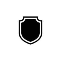 Shield simple flat icon vector illustration