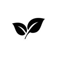 Leaf simple flat icon vector illustration