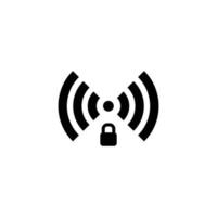 Network signal simple flat icon vector illustration. Signal locked icon