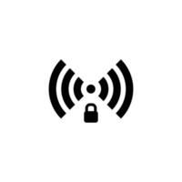 Network signal simple flat icon vector illustration. Signal locked icon