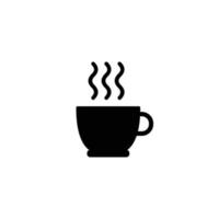Hot coffee simple flat icon vector illustration