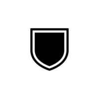 Shield simple flat icon vector illustration