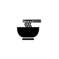 Noodle simple flat icon vector illustration