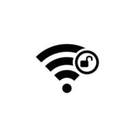 ilustración de vector de icono plano simple wifi