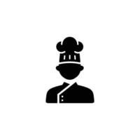 Chef simple flat icon vector illustration