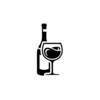 Ilustración de vector de icono plano simple de vino