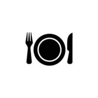 comer icono. restaurante simple icono plano vector ilustración