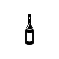 Ilustración de vector de icono plano simple de vino