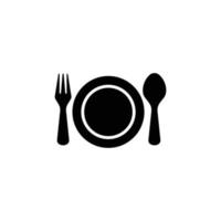 comer icono. restaurante simple icono plano vector ilustración