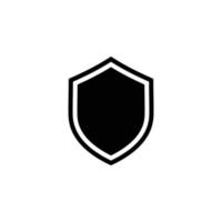 Shield simple flat icon vector illustration