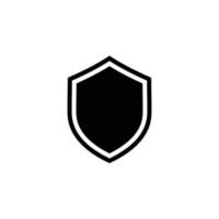 Shield simple flat icon vector illustration