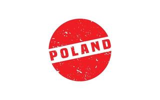 POLAND stamp rubber with grunge style on white background vector