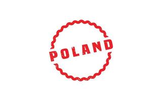 POLAND stamp rubber with grunge style on white background vector