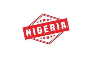 NIGERIA stamp rubber with grunge style on white background vector