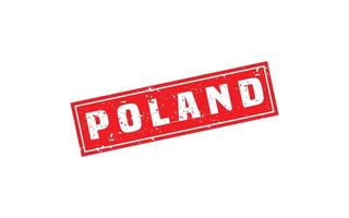 goma de sello de polonia con estilo grunge sobre fondo blanco vector