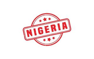 NIGERIA stamp rubber with grunge style on white background vector