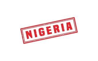 NIGERIA stamp rubber with grunge style on white background vector