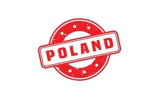 POLAND stamp rubber with grunge style on white background vector