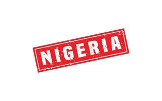 NIGERIA stamp rubber with grunge style on white background vector