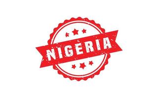 NIGERIA stamp rubber with grunge style on white background vector