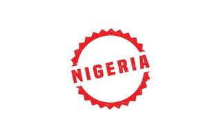 NIGERIA stamp rubber with grunge style on white background vector