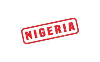 NIGERIA stamp rubber with grunge style on white background vector