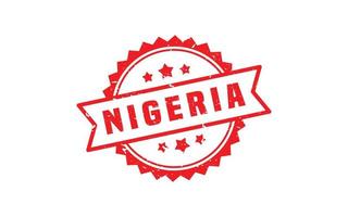 NIGERIA stamp rubber with grunge style on white background vector