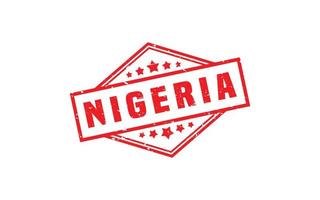 NIGERIA stamp rubber with grunge style on white background vector