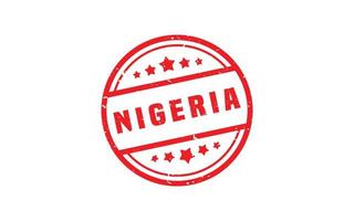 NIGERIA stamp rubber with grunge style on white background vector