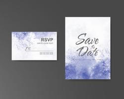 Wedding invitation with abstract watercolor background vector