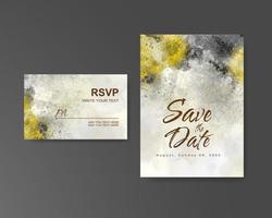 Wedding invitation with abstract watercolor background vector