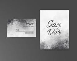 Wedding invitation with abstract watercolor background vector