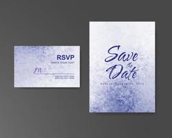 Wedding invitation with abstract watercolor background vector