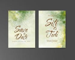 Wedding invitation with abstract watercolor background vector