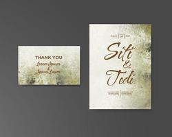 Wedding invitation with abstract watercolor background vector