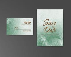 Wedding invitation with abstract watercolor background vector