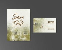 Wedding invitation with abstract watercolor background vector