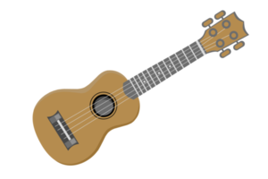 ilustração plana de ukulele png