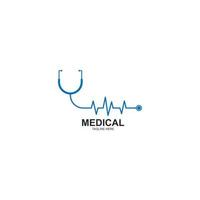 stethoscope logo vector icon for medical illustration