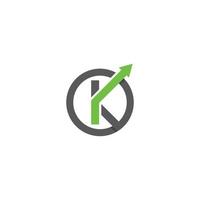 Ilustración de icono de vector de plantilla de logotipo de letra k