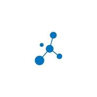 blue molecule logo vector icon illustration