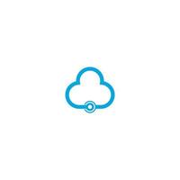 vector cloud technology logo template illustration