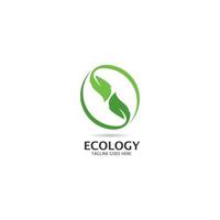 Ecology Tree Leaf Logo Template vector