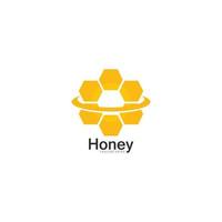 peine de miel logo vector icono concepto d